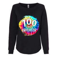 100 Days Brighter 100 Days Of School Tie Dye Teacher Student Womens California Wash Sweatshirt