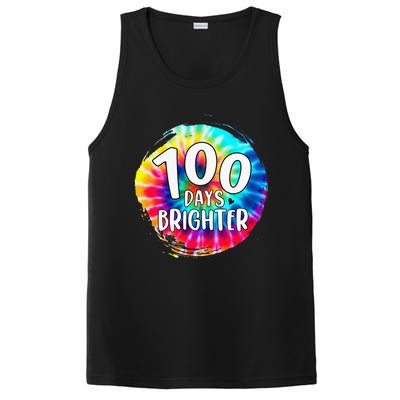 100 Days Brighter 100 Days Of School Tie Dye Teacher Student PosiCharge Competitor Tank