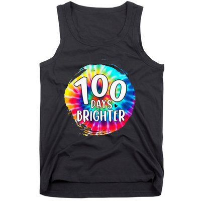 100 Days Brighter 100 Days Of School Tie Dye Teacher Student Tank Top