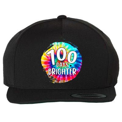 100 Days Brighter 100 Days Of School Tie Dye Teacher Student Wool Snapback Cap