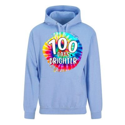 100 Days Brighter 100 Days Of School Tie Dye Teacher Student Unisex Surf Hoodie