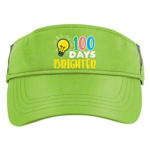 100 Days Brighter Light Bulb 100th Day School Smarter Gift Adult Drive Performance Visor