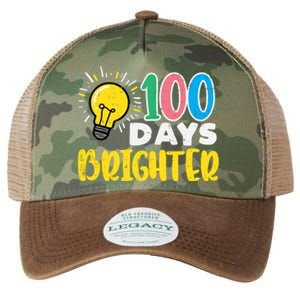 100 Days Brighter Light Bulb 100th Day School Smarter Gift Legacy Tie Dye Trucker Hat