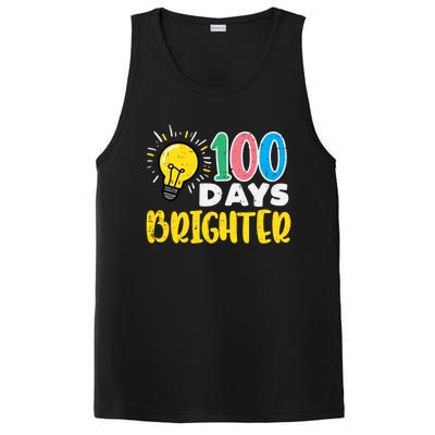 100 Days Brighter Light Bulb 100th Day School Smarter Gift PosiCharge Competitor Tank