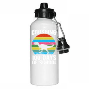 100 Days & Crushing It 100th Day Of School Monster Truck Aluminum Water Bottle