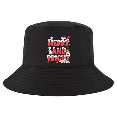101 Dalmatians Christmas Merry And Bright Dalmatian Cute Dog Christmas Cool Comfort Performance Bucket Hat