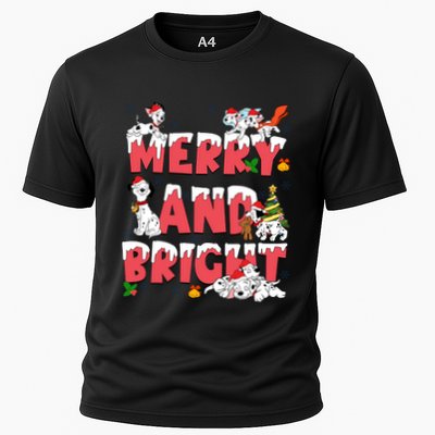 101 Dalmatians Christmas Merry And Bright Dalmatian Cute Dog Christmas Performance Shirt