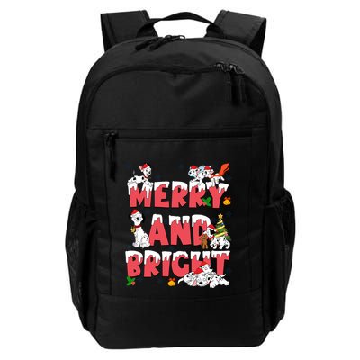 101 Dalmatians Christmas Merry And Bright Dalmatian Cute Dog Christmas Backpack