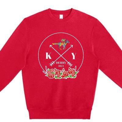 150th Derby Day 2024 Derby Party Horse Race Premium Crewneck Sweatshirt