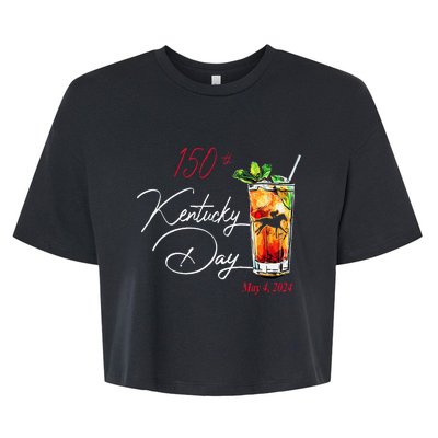 150th Derby Day Horse Racing Kentucky Bella+Canvas Jersey Crop Tee