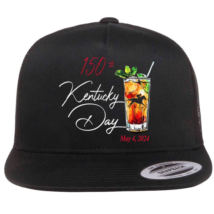 150th Derby Day Horse Racing Kentucky Flat Bill Trucker Hat