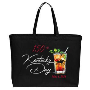 150th Derby Day Horse Racing Cotton Canvas Jumbo Tote