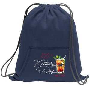 150th Derby Day Horse Racing Sweatshirt Cinch Pack Bag