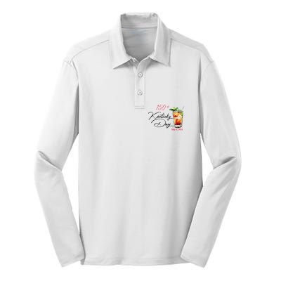 150th Derby Day Horse Racing Silk Touch Performance Long Sleeve Polo