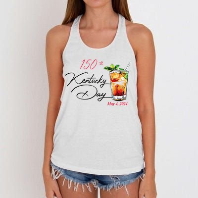 150th Derby Day Horse Racing Women's Knotted Racerback Tank