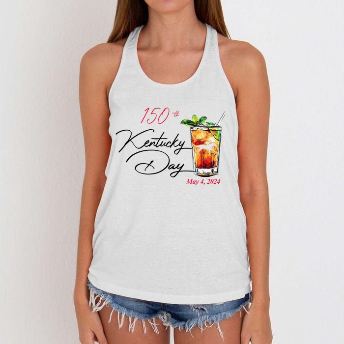 150th Derby Day Horse Racing Women's Knotted Racerback Tank