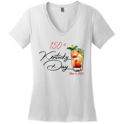 150th Derby Day Horse Racing Women's V-Neck T-Shirt