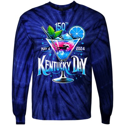 150th Derby Day 2024 Horse Racing Fascinator Tie-Dye Long Sleeve Shirt