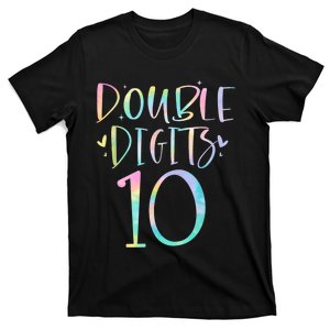 10 Double Digits 10 Year Old 10th Birthday Girl Tie Dye T-Shirt