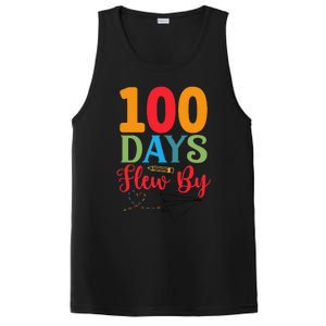 100 Days Flew By School Achievement PosiCharge Competitor Tank