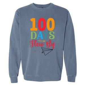 100 Days Flew By School Achievement Garment-Dyed Sweatshirt