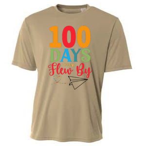 100 Days Flew By School Achievement Cooling Performance Crew T-Shirt