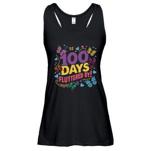 100 Days Fluttered By Butterfly 100th Day Of School Student Ladies Essential Flowy Tank