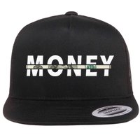 100 Dollar , Funny Money Flat Bill Trucker Hat