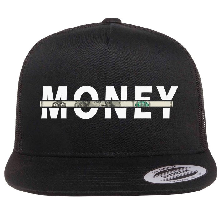 100 Dollar , Funny Money Flat Bill Trucker Hat