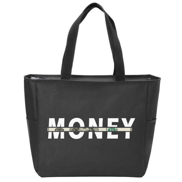 100 Dollar , Funny Money Zip Tote Bag