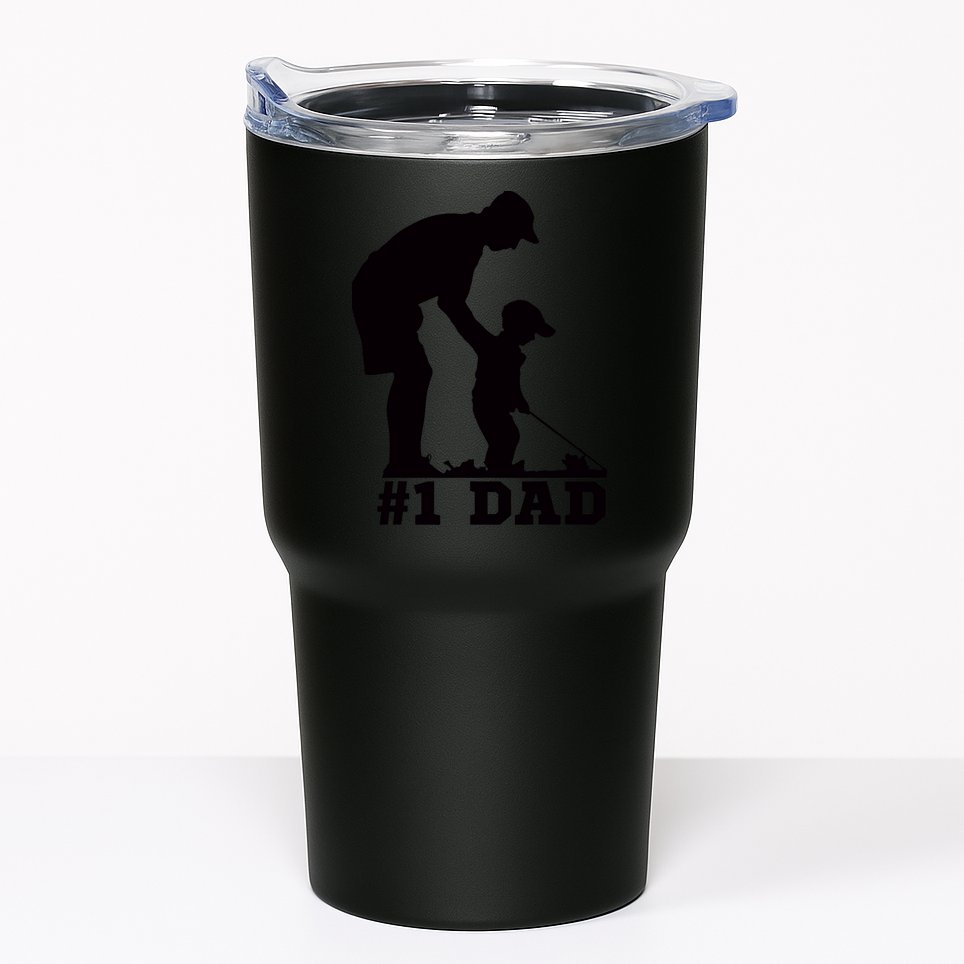 #1 Dad Golfing Golf Fathers Day Father Son Tee Tumbler