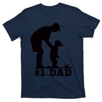 #1 Dad Golfing Golf Fathers Day Father Son Tee T-Shirt