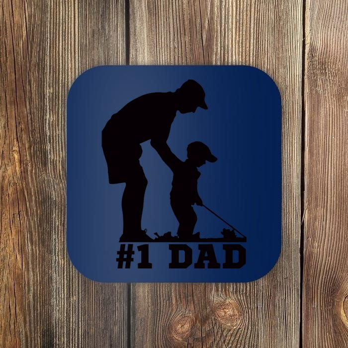 #1 Dad Golfing Golf Fathers Day Father Son Tee Coaster