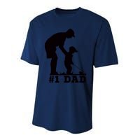 #1 Dad Golfing Golf Fathers Day Father Son Tee Performance Sprint T-Shirt