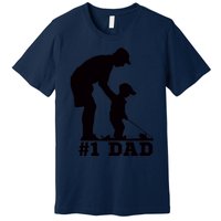 #1 Dad Golfing Golf Fathers Day Father Son Tee Premium T-Shirt