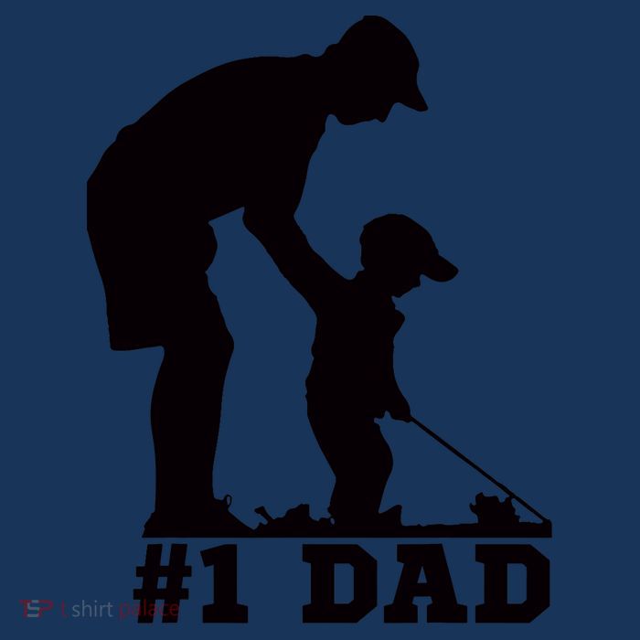 #1 Dad Golfing Golf Fathers Day Father Son Tee Premium T-Shirt