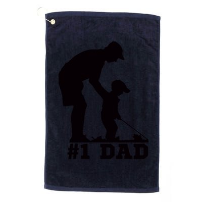 #1 Dad Golfing Golf Fathers Day Father Son Tee Golf Towel