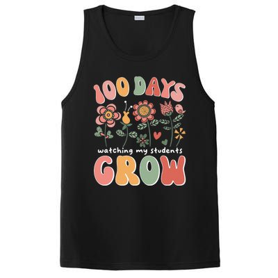 100 Days Growing Boho Flowers Teacher 100th Day Of School PosiCharge Competitor Tank