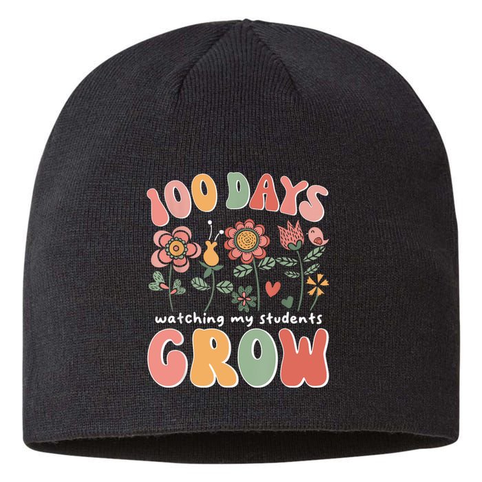 100 Days Growing Boho Flowers Teacher 100th Day Of School Sustainable Beanie