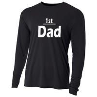 1st Dad Gift Father Funny Cooling Performance Long Sleeve Crew