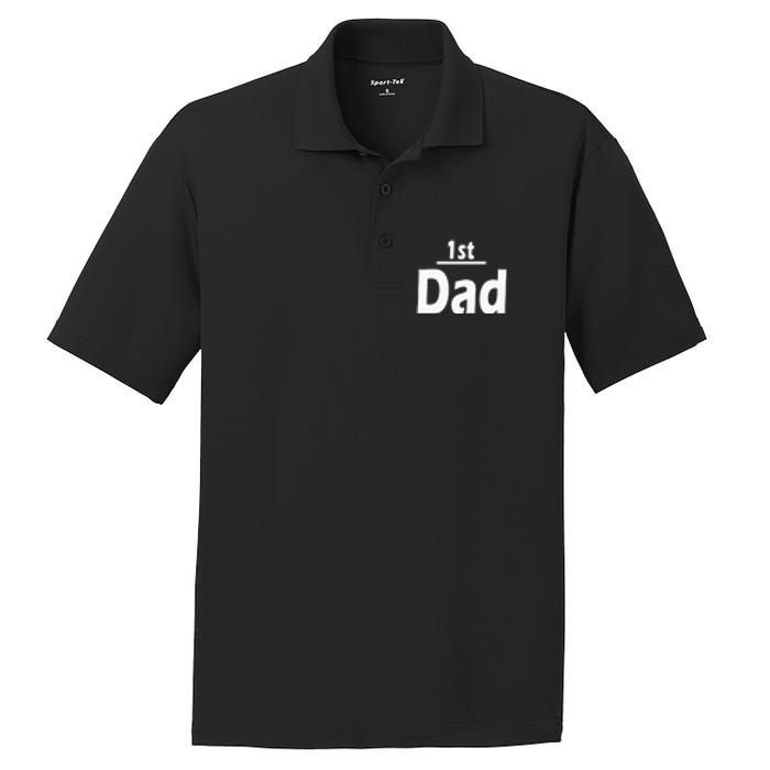 1st Dad Gift Father Funny PosiCharge RacerMesh Polo