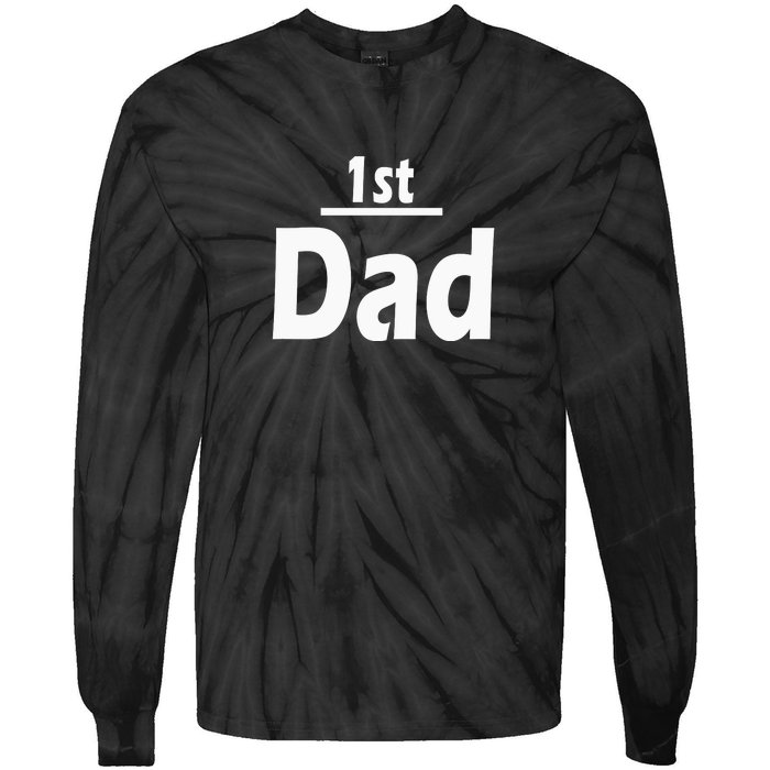 1st Dad Gift Father Funny Tie-Dye Long Sleeve Shirt