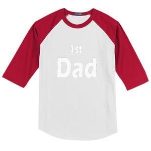 1st Dad Gift Father Funny Kids Colorblock Raglan Jersey