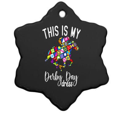 150th Derby Horse 2024 This Is My Derby Dress Horse Racing Ceramic Star Ornament