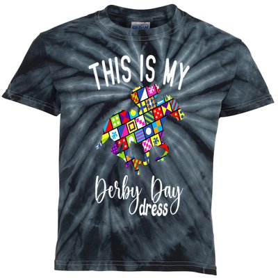 150th Derby Horse 2024 This Is My Derby Dress Horse Racing Kids Tie-Dye T-Shirt