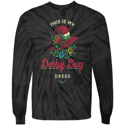 150th Derby Horse 2024 This Is My Derby Dress Horse Racing Tie-Dye Long Sleeve Shirt