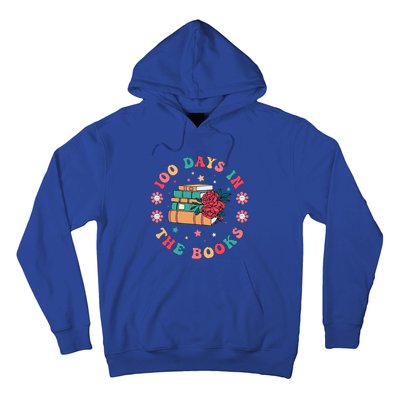 100 Days In The Books Reading Teacher 100th Day Of School Hoodie