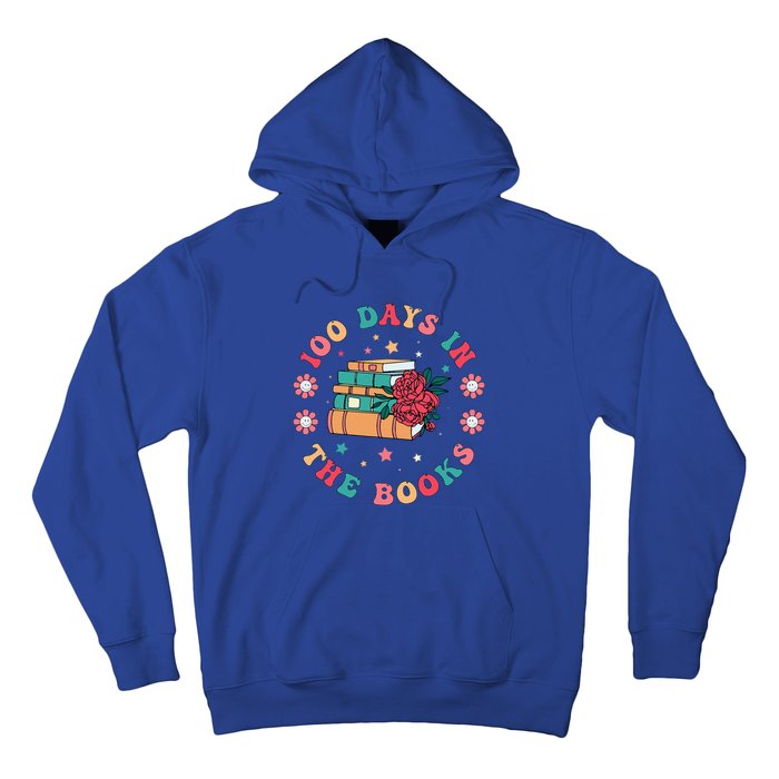 100 Days In The Books Reading Teacher 100th Day Of School Hoodie