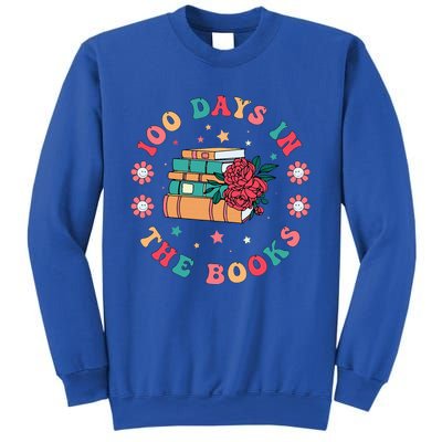 100 Days In The Books Reading Teacher 100th Day Of School Sweatshirt