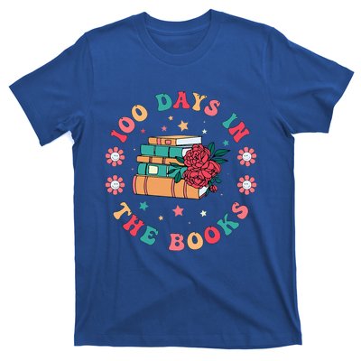 100 Days In The Books Reading Teacher 100th Day Of School T-Shirt